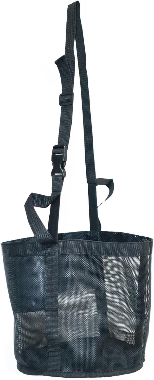 Nuburbur Horse Feed Bag for Grain, Medium, Heavy Duty Durable Mesh Horse Feeder with Adjustable Strap, Comfortable Neck, Reinforced Waterproof Bottom Horse Muzzle Feed Bag