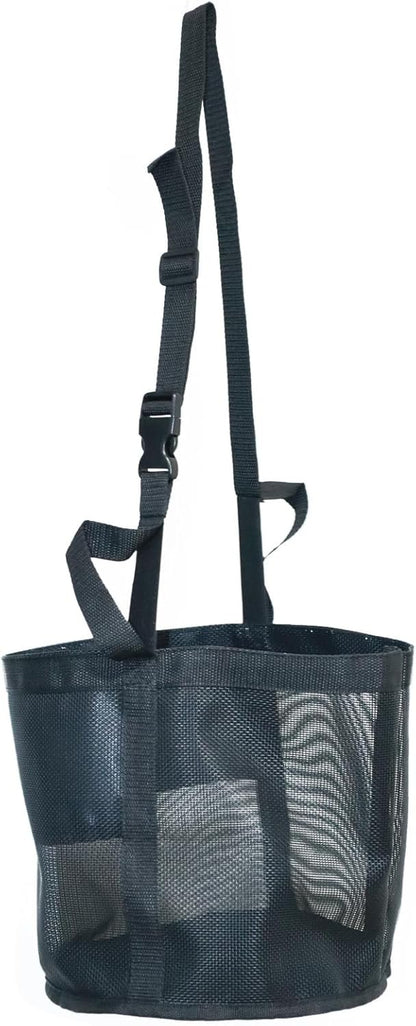Nuburbur Horse Feed Bag for Grain, Medium, Heavy Duty Durable Mesh Horse Feeder with Adjustable Strap, Comfortable Neck, Reinforced Waterproof Bottom Horse Muzzle Feed Bag