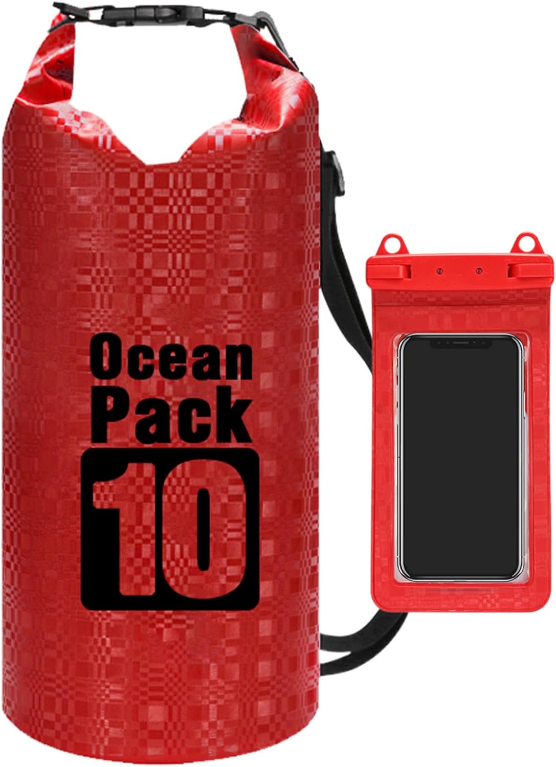 Jvjggag Waterproof Bag, Lightweight Waterproof Pouch, Roll Top Dry Backpack Storage, Ideal for Swimming Camping Hiking Commuting, Protects Gear from Water Splash Dirt Rain Outdoors