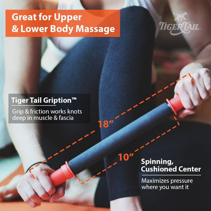 Tiger Tail The Original - Muscle Roller Massage Stick Portable Foam Roller - Helps Relieve Pain, Sore Muscles, Muscle Knots