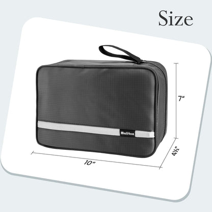 Mens Travel Toiletry Bag, Maxchange Hanging Toiletry Bag | Foldable Bathroom Kit with 6.8L Capacity for Men/Women | 4 Layers Portable Waterproof Mens Hygiene Bag | Travel Bathroom Organizer (Black)