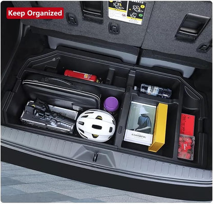 QXZcar For 2021-2025 Toyota Sienna Trunk Organizer, MPV Insert Cargo Rear Hatch Storage Box, Extra Space fits Sienna Under Cargo Floor Storage Bins Accessories
