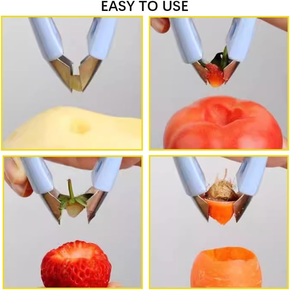 Pineapple Eye Remover,Multifunctional Stainless Steel Cutter and Fruit Corer,strawberry stem remover tool Pineapple Eye Peeler Tweezers Kitchen Gadget Easy to Use