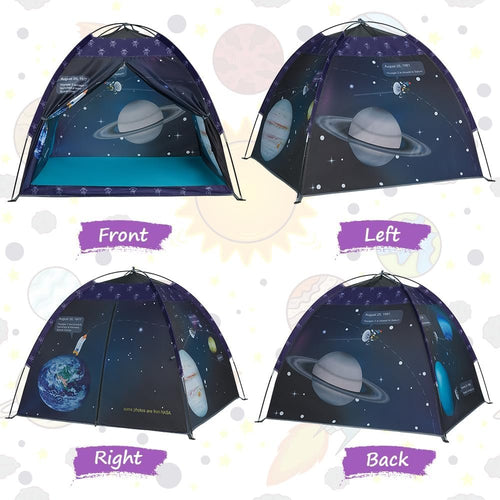 Mnagant Space World Play Tent-Kids Galaxy Dome Tent Playhouse for Boys and Girls Imaginative Play-Astronaut Space for Kids Indoor and Outdoor Fun, Perfect Kid’s Gift- 47" x 47" x 43"