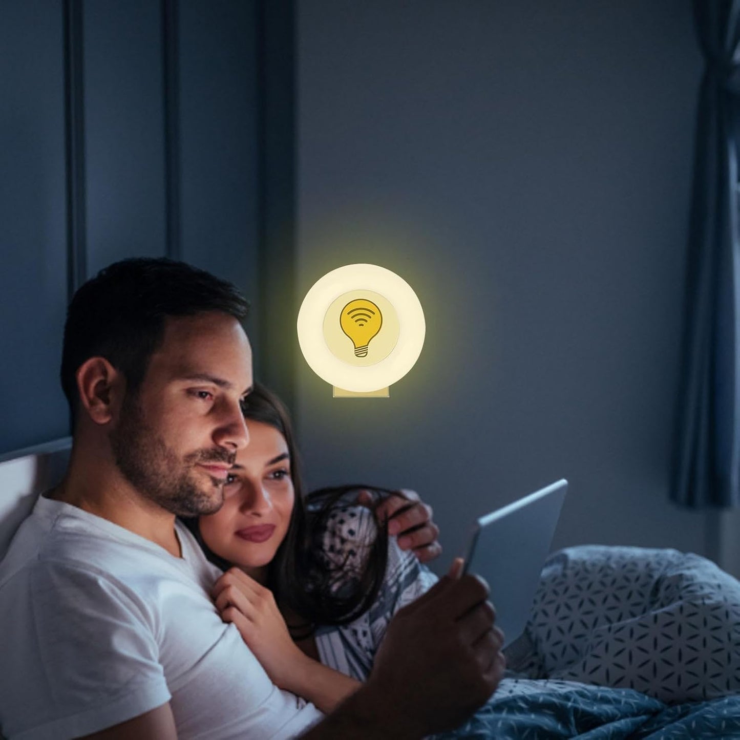 Voice Activated Lights - LED USB Plug-in Intelligent Night Light | Brightness Adjustable Lamp, Decorative Ambience Lighting for Home, Living Room, Kids' Desk