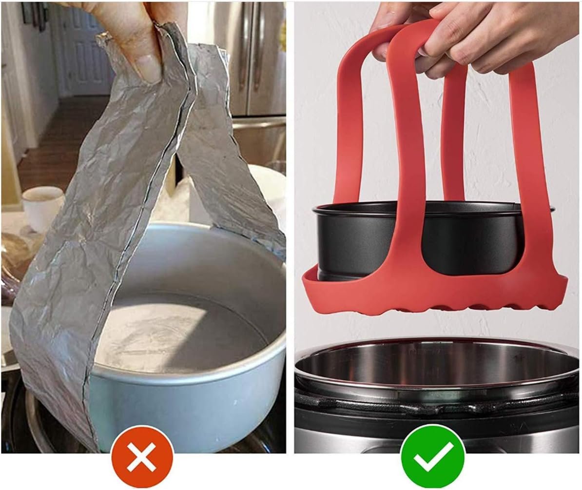 Silicone Pressure Cooker Sling, Silicone Bakeware Sling for 6 Qt/8 Qt Instant Pot, Anti-scalding Sling for Egg Bakeware