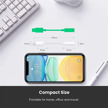 Apple MFi Certified Lightning to 3.5 mm Headphone Jack Adapter for iPhone, 2 Pack iPhone Aux Audio Adapter Converter Cable Dongle Compatible for iPhone 14 13 12 11 Pro Max XS XR X 8 7 6,All iOS System