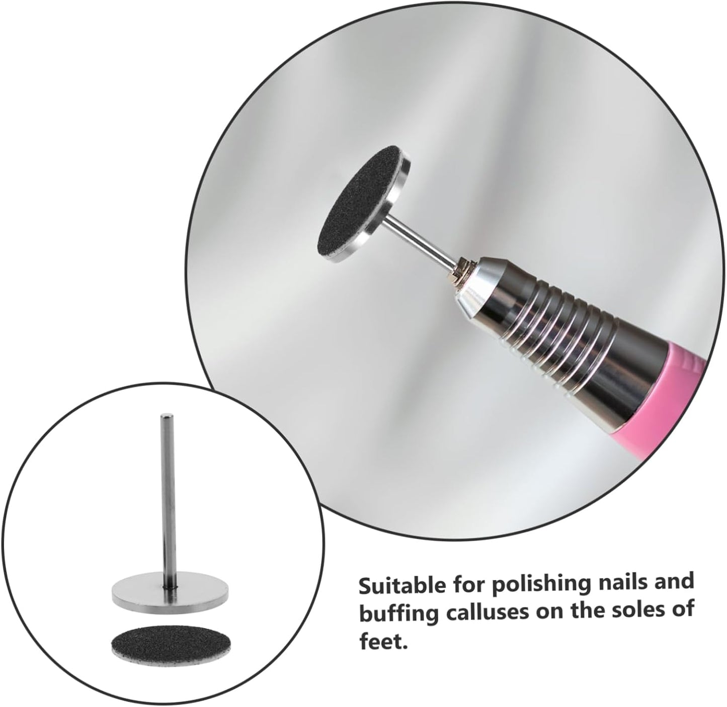 LOORGVEL Professional Pedicure Supplies: 60pcs Nail Sanding Discs Drills Foot Callus Remover Nail Care Set