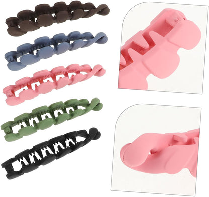 Baluue 5 Pieces Banana Clips Non-slip Cute Jaw Clips Clamp Strong Hold Styling Accessories For Women And