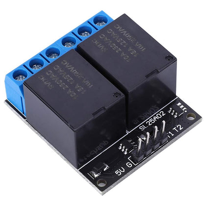 SL25A02 Two-Channel Bistable Self Locking Relay Module Low Level Control Switch for Home Automation