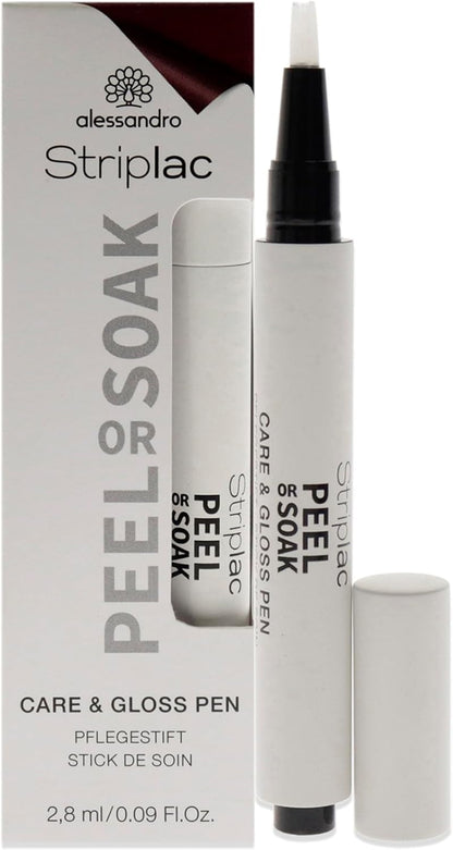 alessandro Striplac Peel Or Soak Care & Gloss Finish Travel & Travel Pencil 3ml