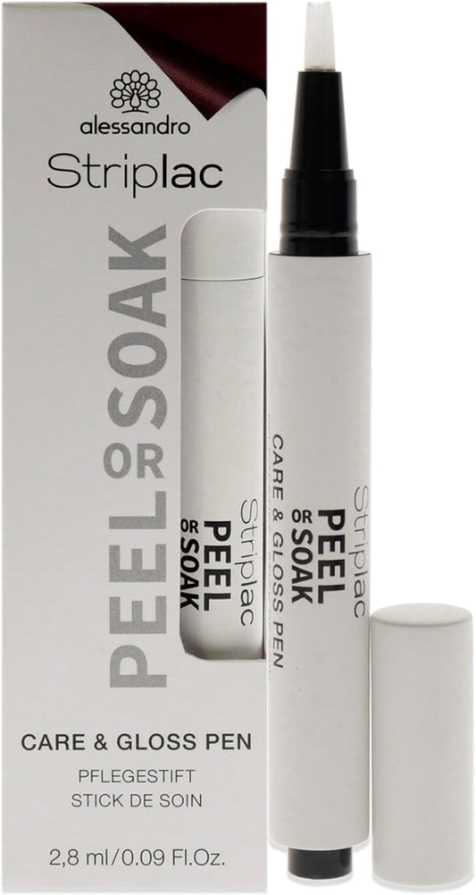 alessandro Striplac Peel Or Soak Care & Gloss Finish Travel & Travel Pencil 3ml
