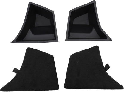 1 Pair Rear Trunk Side Organizer Left Right Dustproof Trunk Storage Bins with Lids Replacement for Tesla 2023‑2024 Efficiently Organize Your Trunk Space