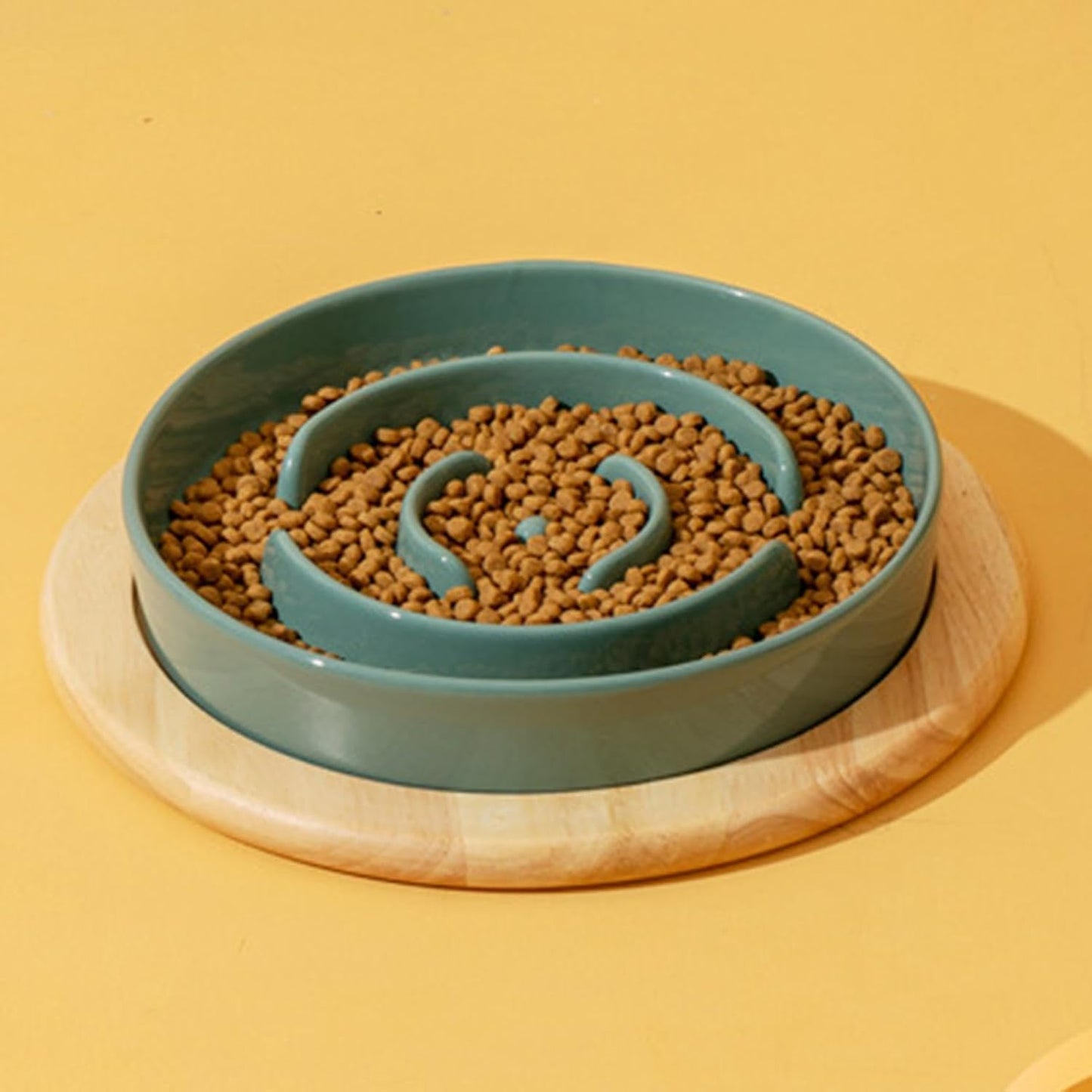 Slow Feeder Ciotola per cani Slow Feeder – Ciotola per cani antiscivolo rialzata in ceramica con base per l'alimentazione – Slow Feeder, lavabile in lavastoviglie, giocattolo multifunzionale per