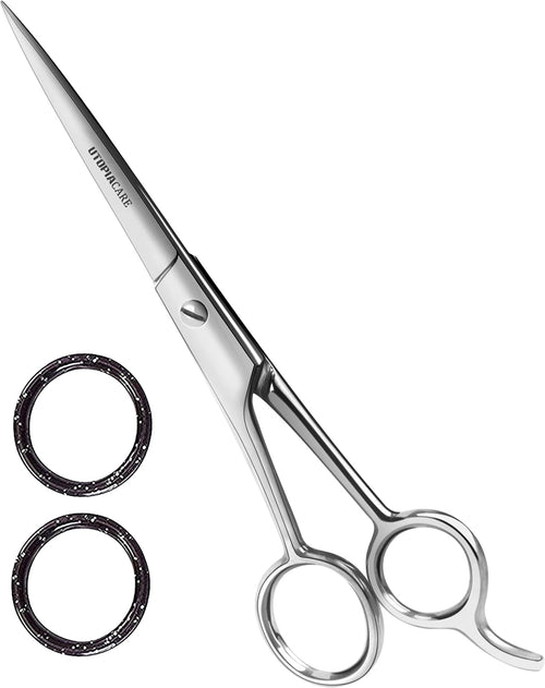 Utopia Care Hairdressing Scissors - 6.5" Sharp Stainless Steel Hair Cutting Scissors and Barber Salon Hair Scissors for Professional Hairdressers, Men, Women, Children and Adults (Silver)
