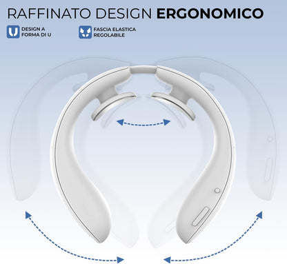 ENOA M5 Intelligent Neck Massager with EMS/TENS, 6 Modes, 18 Levels, Heat 42°C, App and Remote Control, Rechargeable - Relief for Neck Pain and Fatigue