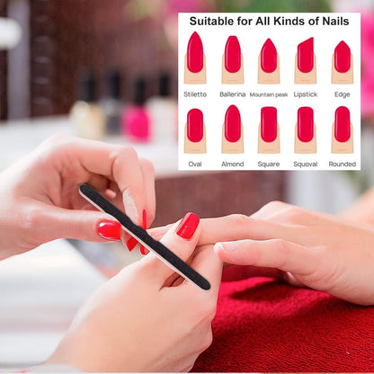 OVX Nail Files and Buffers, Professional Manicure Tools Kit with 6pcs Rectangular Art Care Buffer Block Tools and 6Pcs 100/180 Grit Double-sided Nail Files for Home or Salon Nail Art
