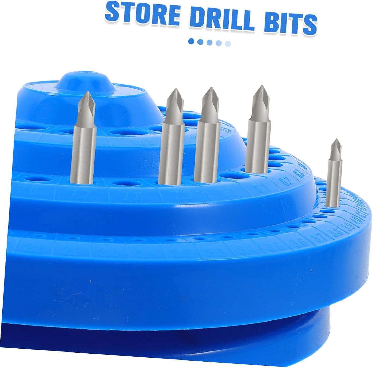 SHINEOFI 1Pc 100 Classified Storage Tray for Drill Bits Professional Organizer Holder with Multiple Durable and Practical Design Convenient for Workspace Organization Blue