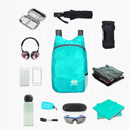 Hiking Daypack Ultralight,Water Resistant Lightweight Packable Backpack,Daypack Foldable,Folding Daypack for Travel Camping Outdoor,Folding Sports Backpack,Packable Hiking Backpack,Blue