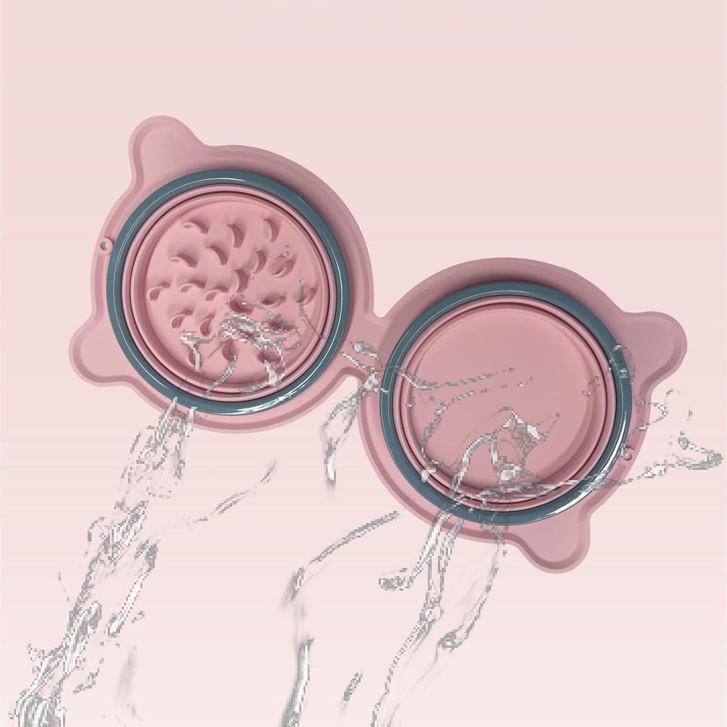 Ciotola anti-soffocamento per animali domestici Piatto per alimenti per cani Ciotola pieghevole in silicone per animali domestici per cibo secco Ciotola per acqua Alimentazione Forniture per