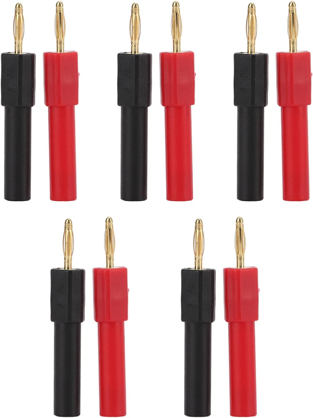 5 Set Banana Plug Adapter Banana Plugs for Speaker 2 mm Male to 4 mm Female Red Black Banana Connector Adapter for Electronic Instruments
