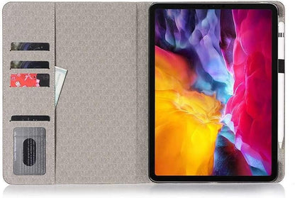 2020 iPad 11 Case,Jennyfly Screen Protector Business Cover with Card Slot & Money Pocket Premium PU Leather Hand Free Stand Cover with Pen Holder for 2020 2nd Gen iPad Pro 11 - Dark Blue