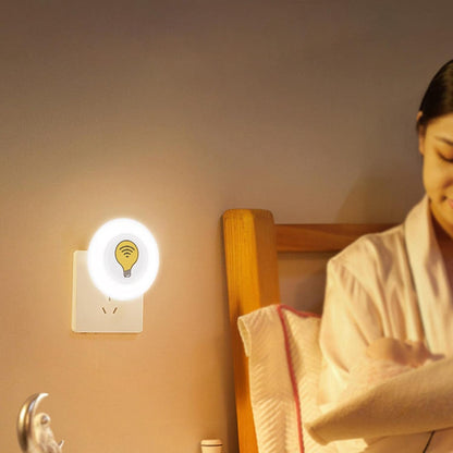 Voice Activated Lights - LED USB Plug-in Intelligent Night Light | Brightness Adjustable Lamp, Decorative Ambience Lighting for Home, Living Room, Kids' Desk