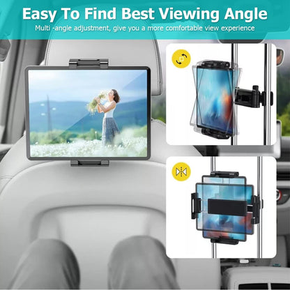 JNNJ Universal 360 Degree Rotation Adjustable Car Seat Headrest Tablet Holder for Smartphones and Tablets