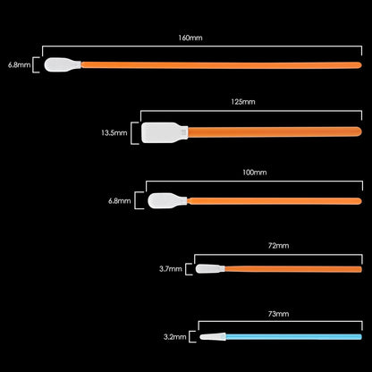 AAwipes Cleaning Swab Kit - Microfiber Knitted Polyester Sticks (5 Type) Lint Free for Printer, Gun, Optics Lens, Camera, Arts and Crafts, Automotive Detailing (FA501)