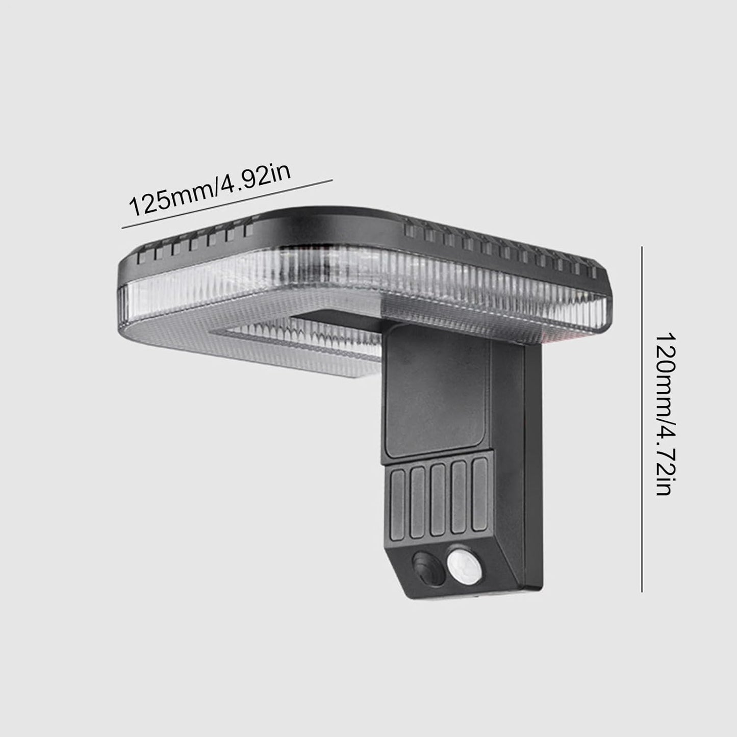 Solar Outdoor Wall Lights, Exterior Smart Sensing Lamps, High Brightness LED Light Fixture, 4.92 x 4.72 inches Compact and Energy-Saving for Patio, Yard, Pathway, Backyard, Garage