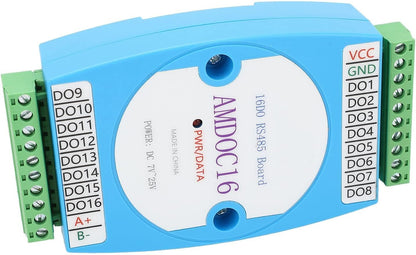 Respicefinem 16 Channel Digital Output Module with RS485 Communication and Isolation Signal Control Board Ideal for PLC Output Expansion Home Automation Safe Monitoring