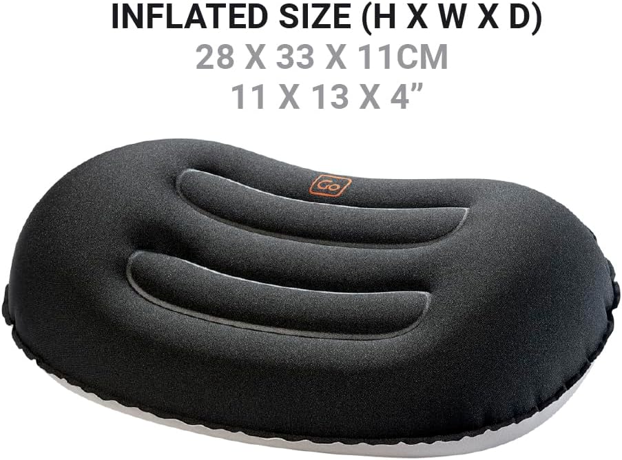 Go Travel Compact Universal Inflatable Pillow, Black