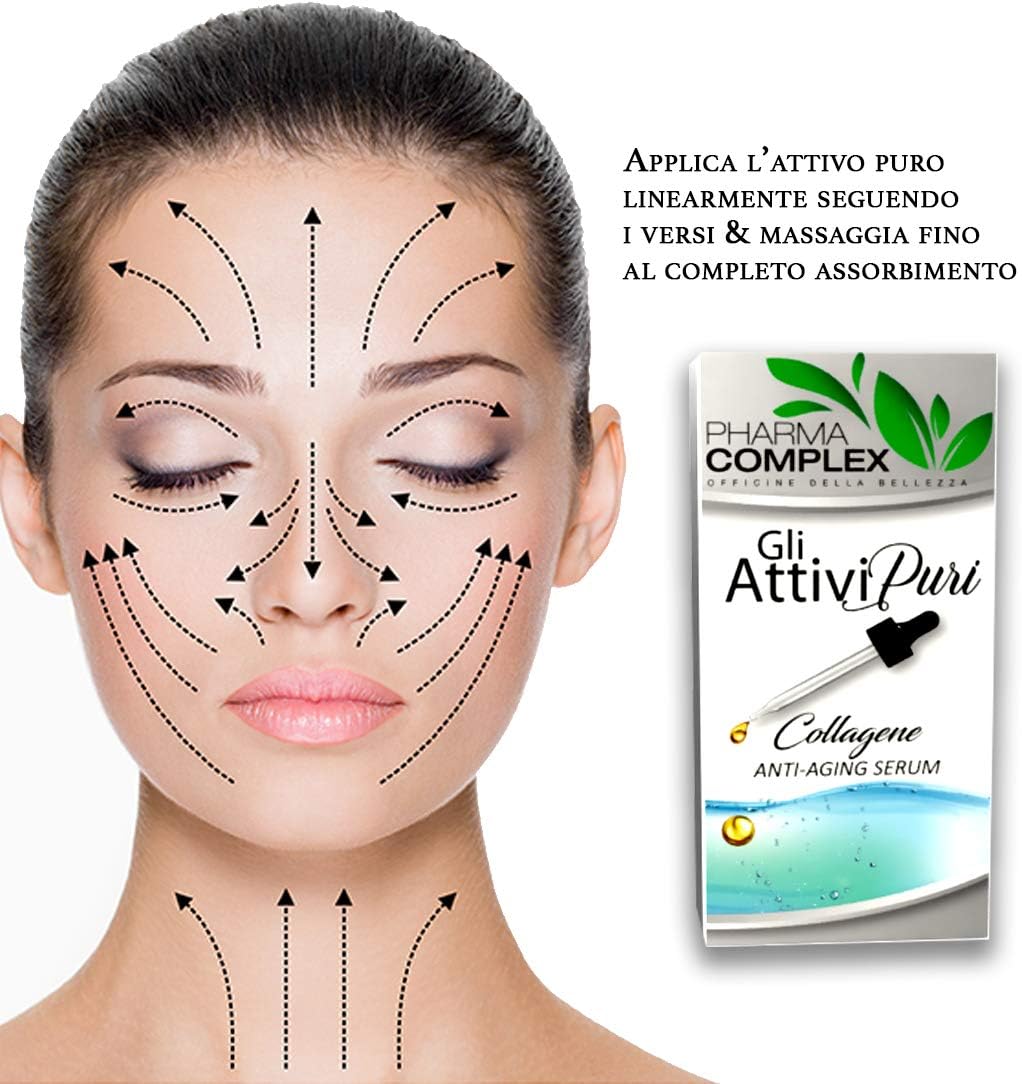 Pure Luxury Active Face Collagen Serum, Drops Filler Face Women Men Anti-wrinkle, Repair-Nourish-High Concentration
