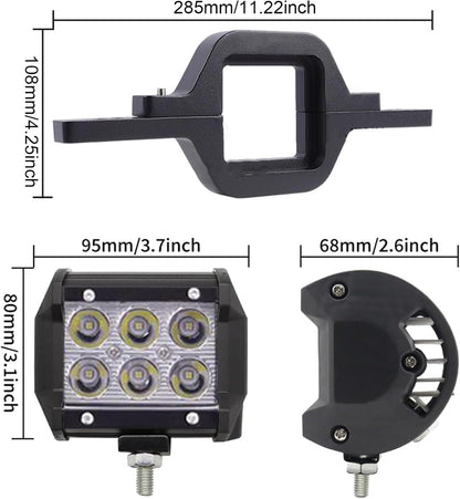 Generico Led Light Pods, Tailgate Light Strip with Hitch Mount, Waterproof Reverse Spotlight Bars for Pickup Truck, Boat, Trailer, Towing Vehicle Rear Accessories, 1 Piece