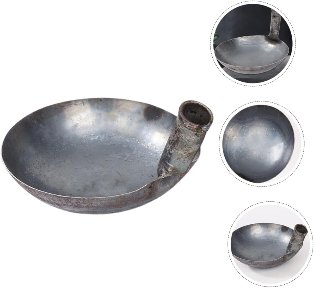 Milisten Garden Iron Water Ladle Scoop Ergonomic Long Handle Capacity Practical Tool for Watering Feeding and Material Handling Kitchen and Garden Use Easy to Clean