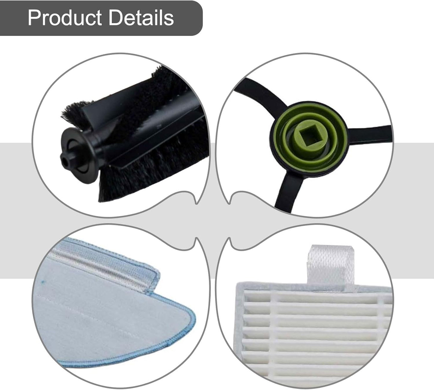Per Conga 7490 Cleaning Essentials Pack spazzola principale, filtri e panni mocio