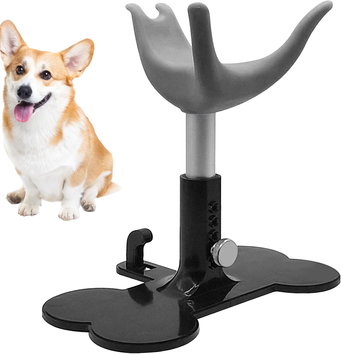 Qzdtue Pet Grooming Chair, Puppy Showering Bench, Height Adjustable Assistive Ladder Stand, 5.7-7.28in, Ideal for Bathing, Showering, Trimming Dogs and Pets, Comfortable Support