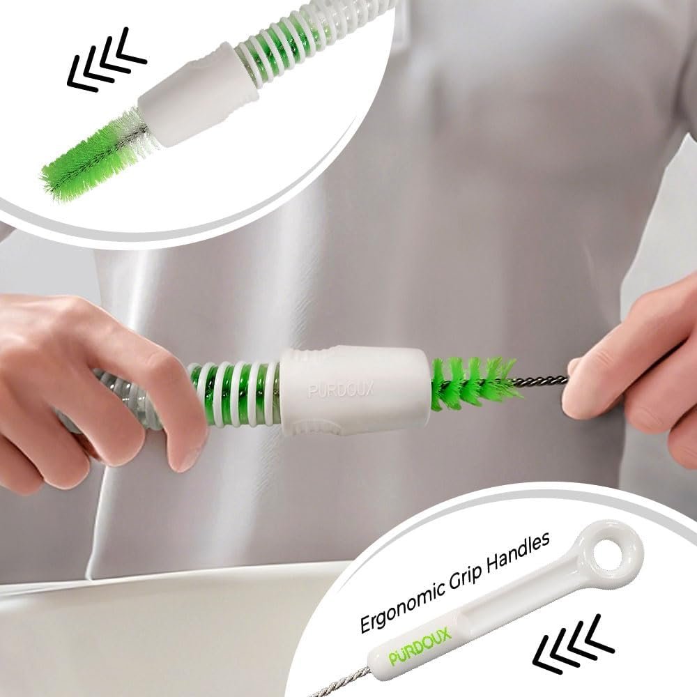 PURDOUX Purslim 6ft CPAP Hose Brush, CPAP Cleaner for Standard 22mm & Slim 15mm CPAP Hoses, CPAP Supplies and CPAP Accessories for CPAP Machines