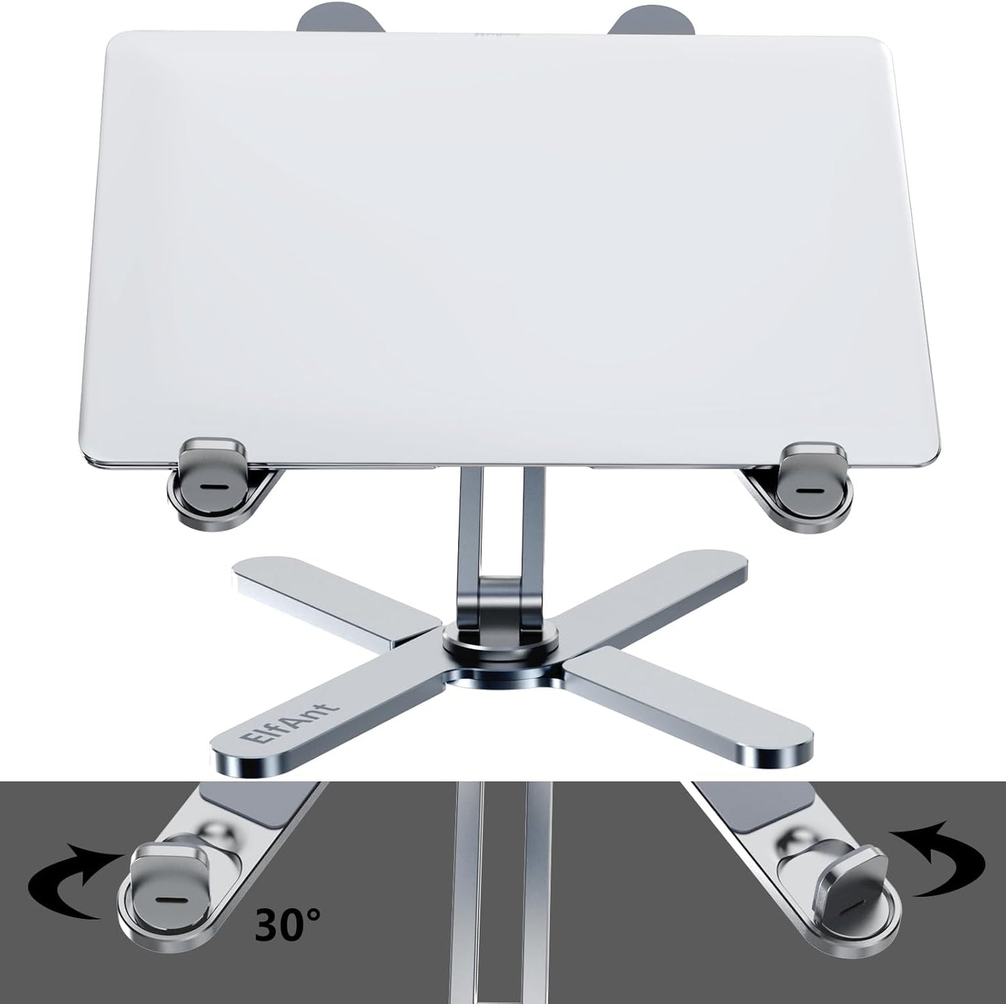 ElfAnt Laptop Stand 360 Degree Rotation Adjustable Portable for 10" - 17" Laptop Tablet