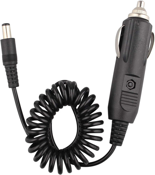 Futheda Car Cigar Lighter Socket Adapter Male to DC 5.5x2.1mm Plug 12V Spring Extension Cable for Car Rearview Monitor CCTV or Motor Device