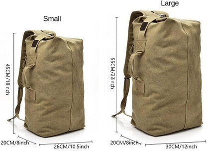 AIMALL Men's Fashion Canvas Backpack, Large Capacity Travel and Outdoor Sports Bag, Available in Small and Large Sizes