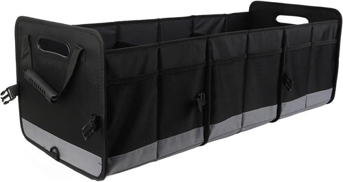 Car Trunk Organizer, 95L Car Multi Compartment Storage Box with Handles, Foldable Trunk Extended Cargo Organizer, for Any Car, SUV, Truck