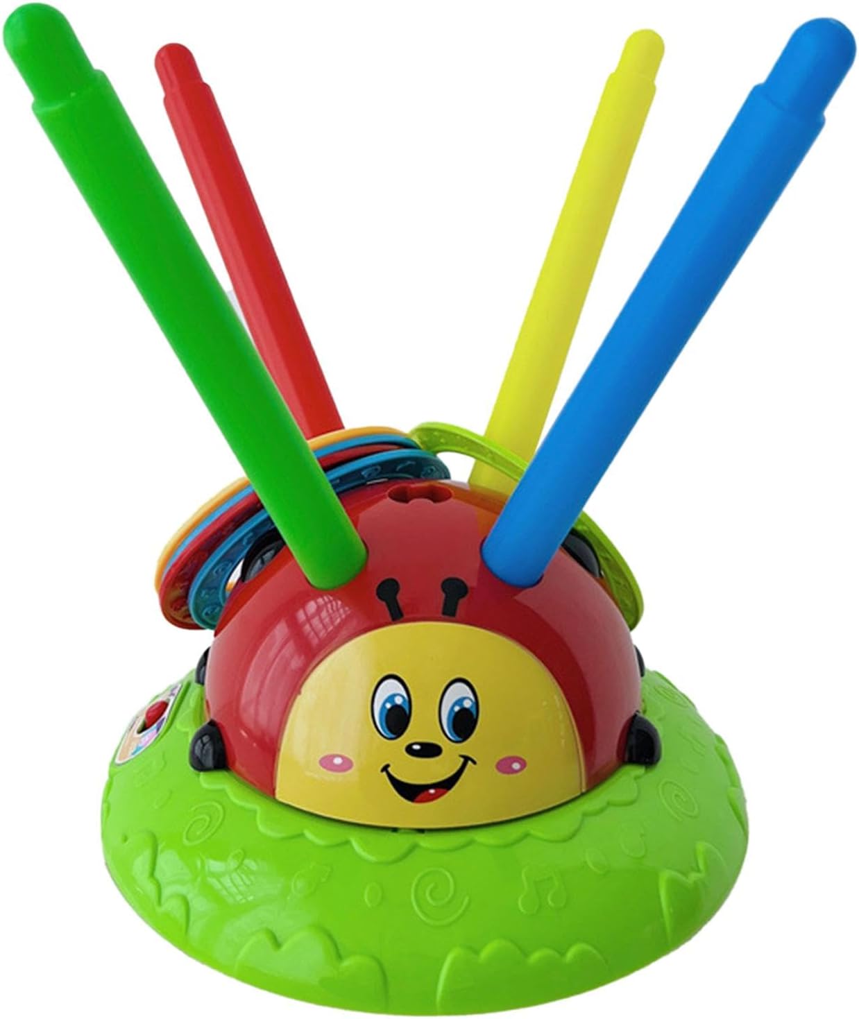 Ladybug Jump and Toss Toy, Musical Kids Game, Toddler Fun Equipment, Indoor Outdoor Play, Summer for Boys and Girls, 2-in-1 Jump and Feature, Sturdy and Interactive, Parties