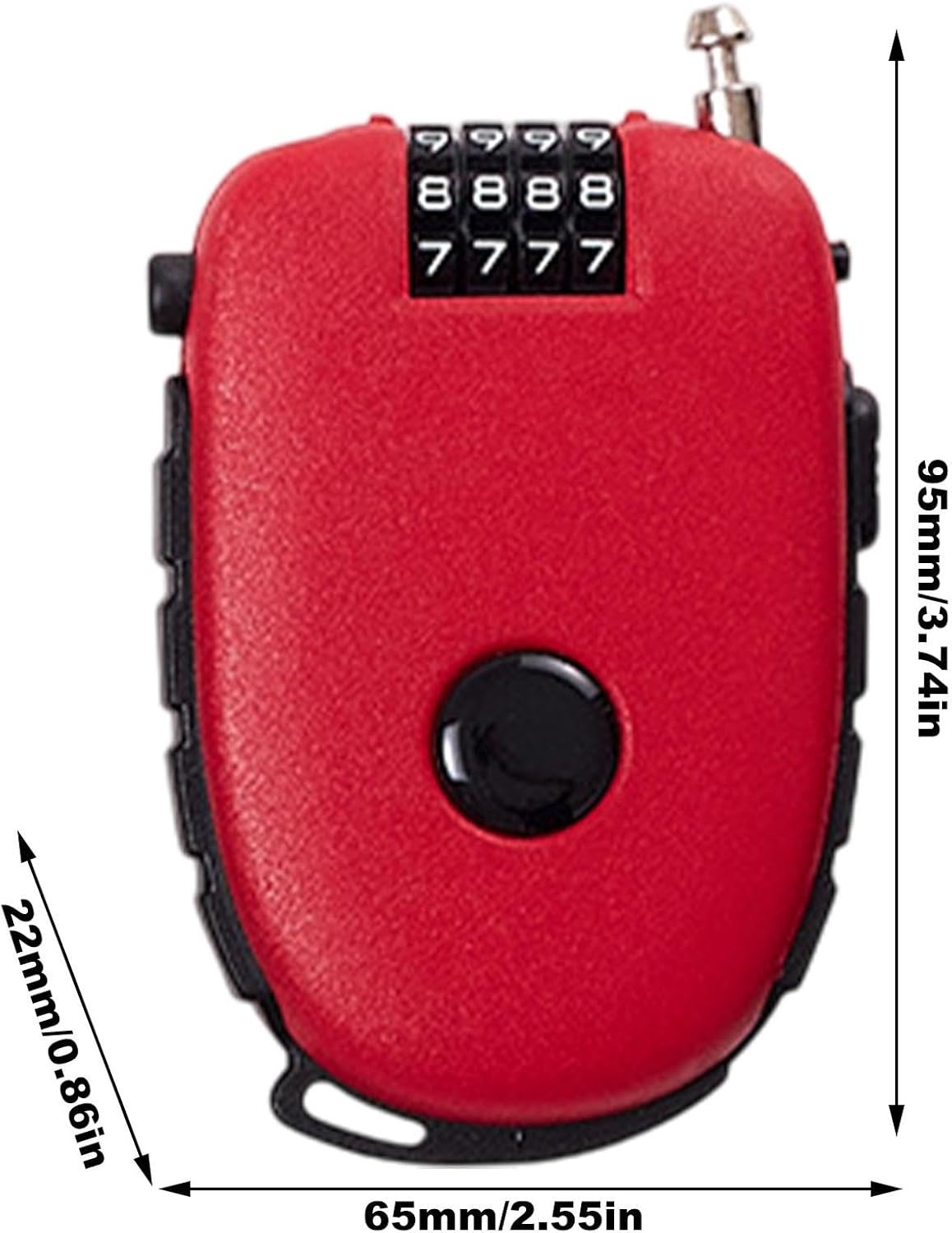 Cable Luggage Locks - Outdoor Keyless Extendable Lock for Travel - Outdoor Portable Travel Security Cable Lock, 4-Digit Steel Cable Lock for Helmet, Filing Cabinets, Toolbox