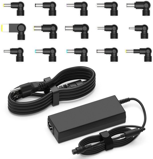Hafiuege 90W Universal Portable Laptop Charger, 18.5V 19V 19.5V 20v Laptop Power Cord Adapter Charger for Lenovo HP Dell Asus LG JBL Toshiba Samsung Sony Notebook Power Adapter Supply Cord