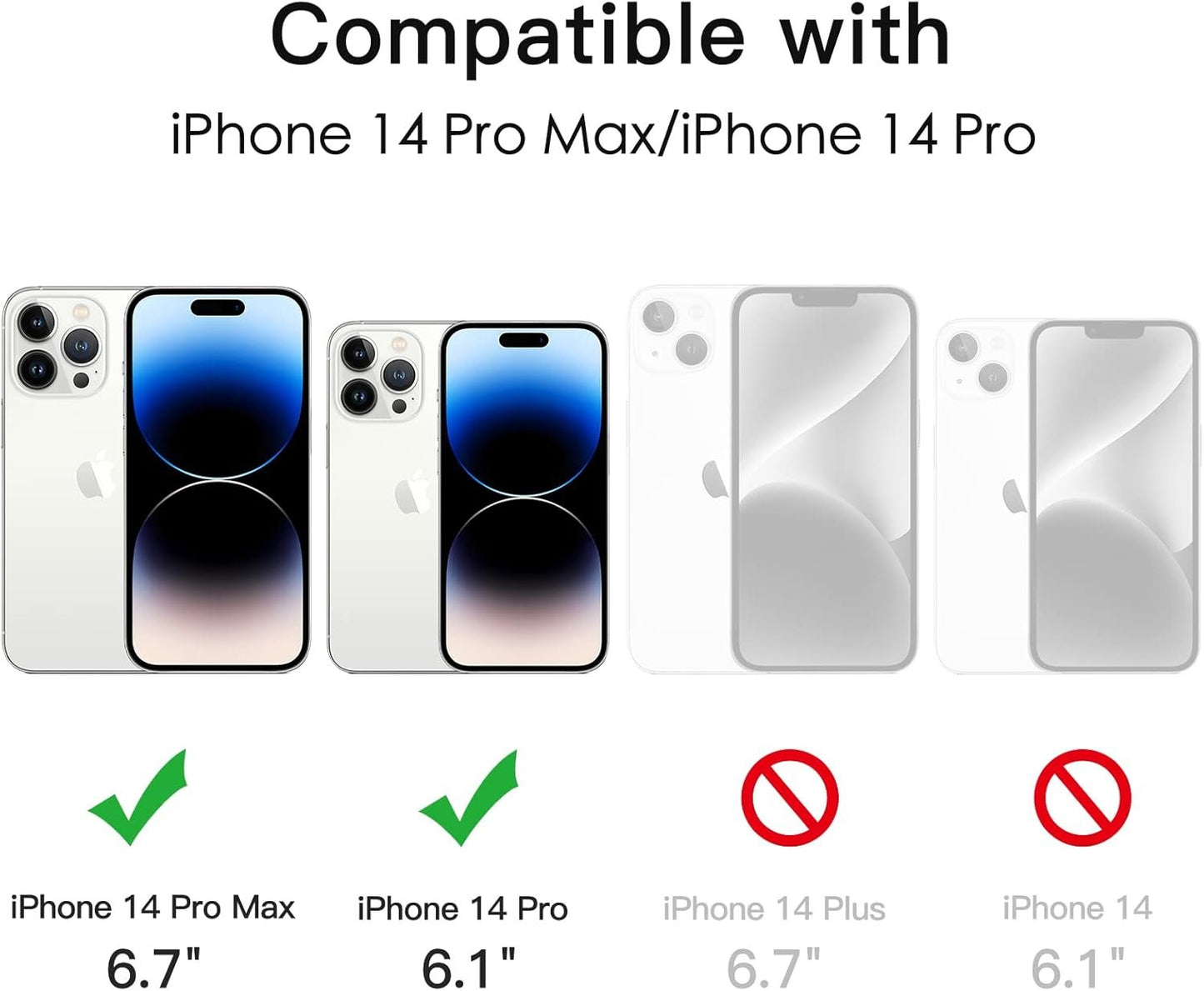 JETech Camera Lens Protector for iPhone 14 Pro 6.1-Inch and iPhone 14 Pro Max 6.7-Inch, 9H Tempered Glass Metal Individual Ring Cover, HD Clear, 1 Set (Deep Purple)