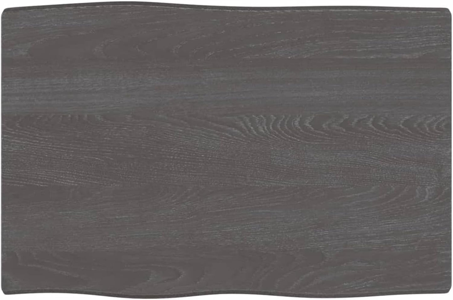 Solid Wood Tabletop, Dark Brown, 60 x 40 x (2-6) cm, Live Edge, Replacement for Kitchen Coffee Table, Dining Table, Desk, Durable Surface, Versatile Use