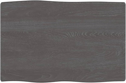 Solid Wood Tabletop, Dark Brown, 60 x 40 x (2-6) cm, Live Edge, Replacement for Kitchen Coffee Table, Dining Table, Desk, Durable Surface, Versatile Use
