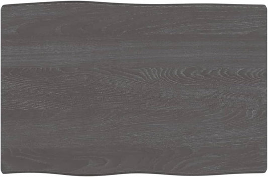 Solid Wood Tabletop, Dark Brown, 60 x 40 x (2-6) cm, Live Edge, Replacement for Kitchen Coffee Table, Dining Table, Desk, Durable Surface, Versatile Use