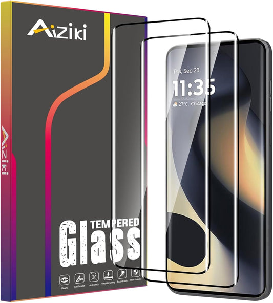 Aiziki (2 Pack) Designed for Motorola Edge 2024 Screen Protector, 9H Hardness Tempered Glass, Ultra Resistant, Shatterproof, Bubble Free for Moto Edge 2024/Moto Eege 2023 Tempered Glass, Case Friendly